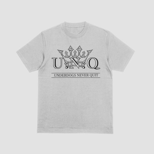 Underdogs Never Quit: Original Chest Logo T-Shirt (Grey)