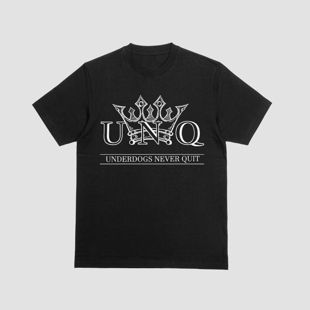 Underdogs Never Quit: Original Chest Logo T-Shirt (Black)