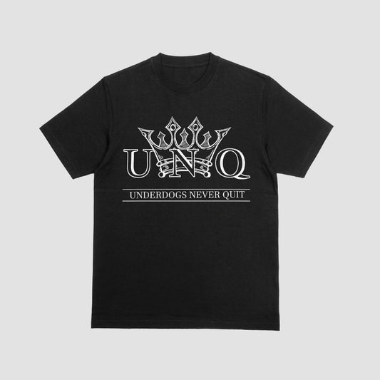 Underdogs Never Quit: Original Chest Logo T-Shirt (Black)