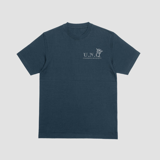 Underdogs Never Quit: Small Pocket Graphic T-Shirt (Navy Blue)