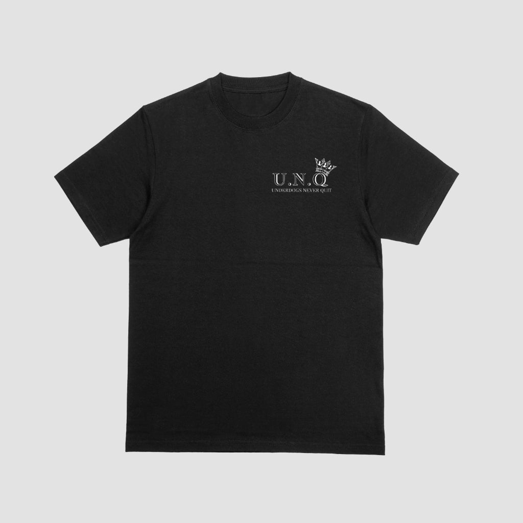 Underdogs Never Quit: Small Pocket Graphic T-Shirt (Black)