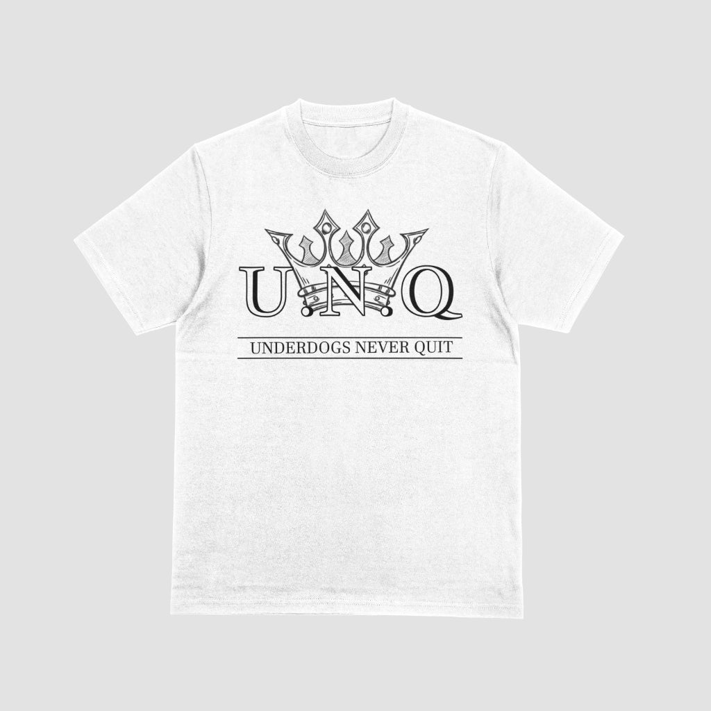 Underdogs Never Quit: Original Chest Logo T-Shirt (White)