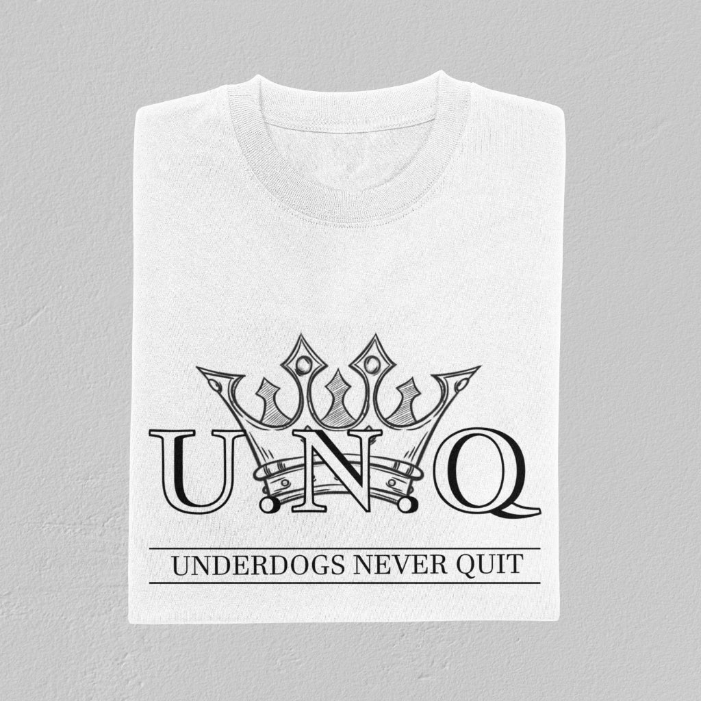 Underdogs Never Quit: Original Chest Logo T-Shirt (White)