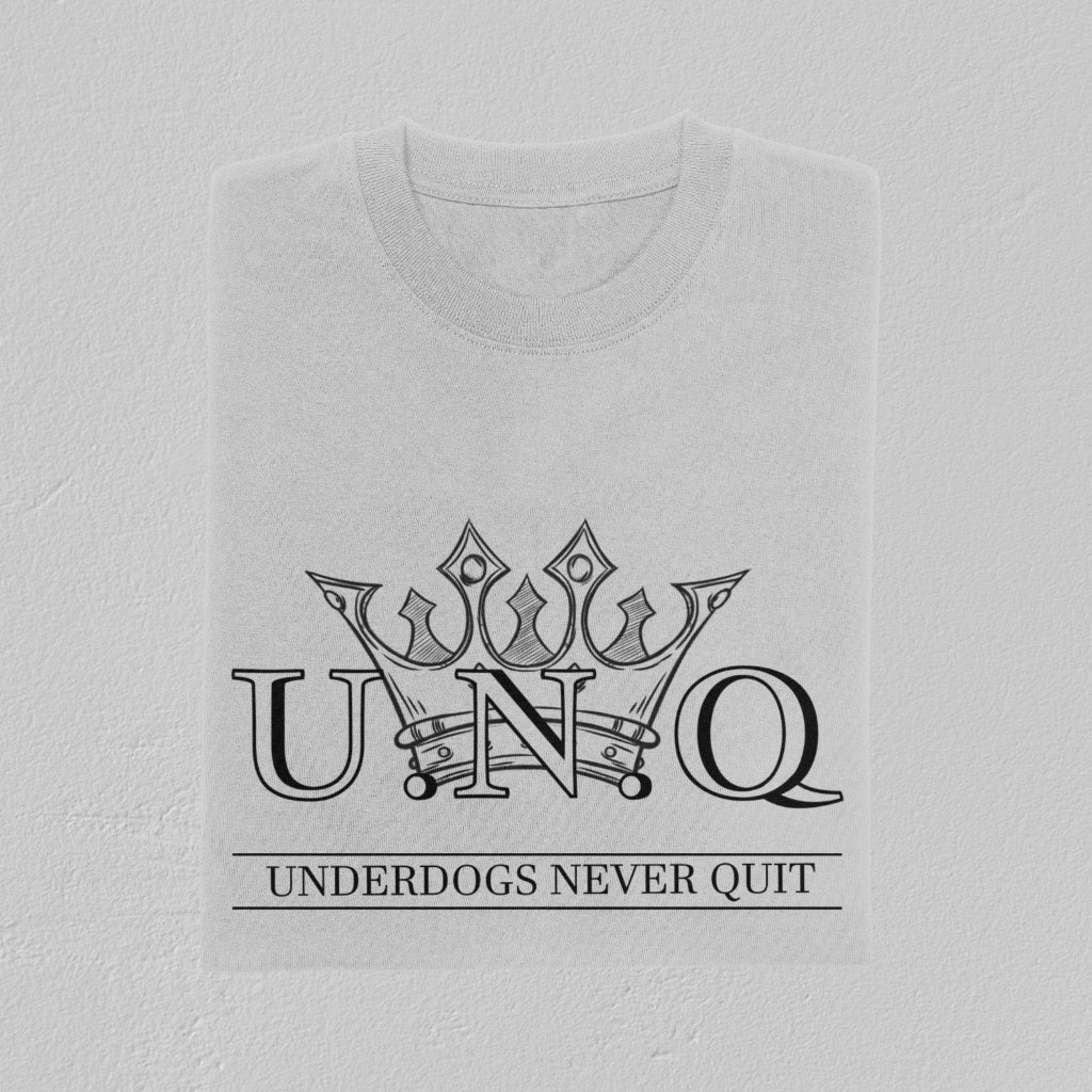 Underdogs Never Quit: Original Chest Logo T-Shirt (Grey)