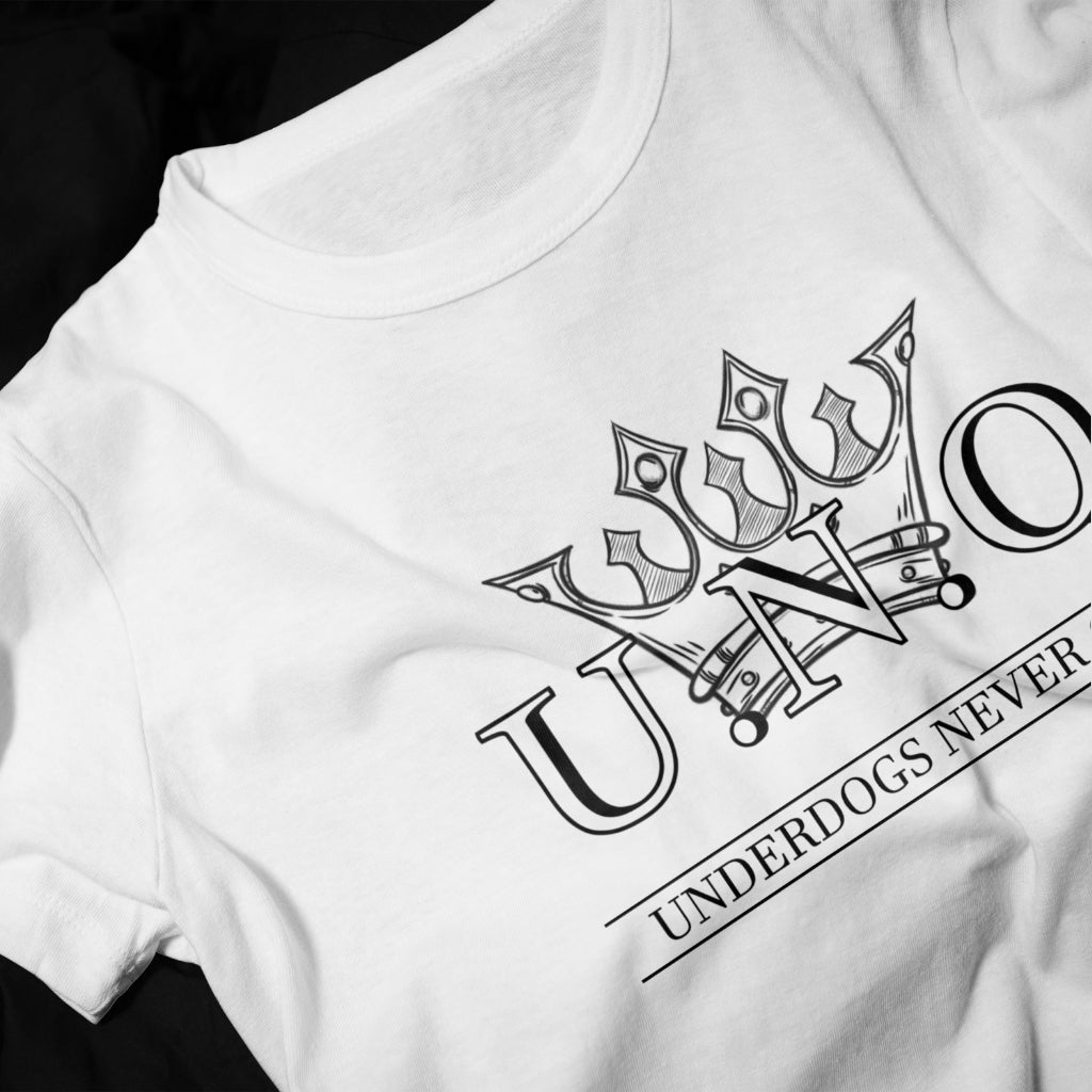 Underdogs Never Quit: Original Chest Logo T-Shirt (White)