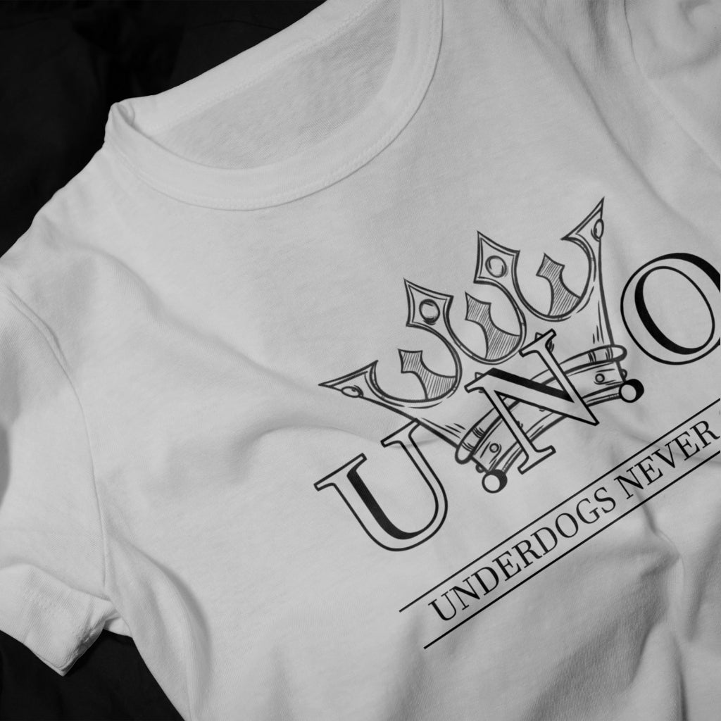 Underdogs Never Quit: Original Chest Logo T-Shirt (Grey)