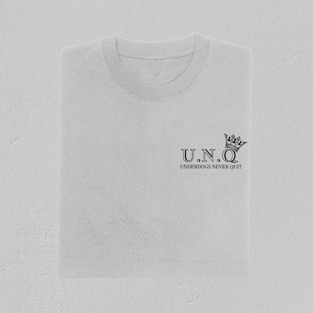 Underdogs Never Quit: Small Pocket Graphic T-Shirt (Grey)