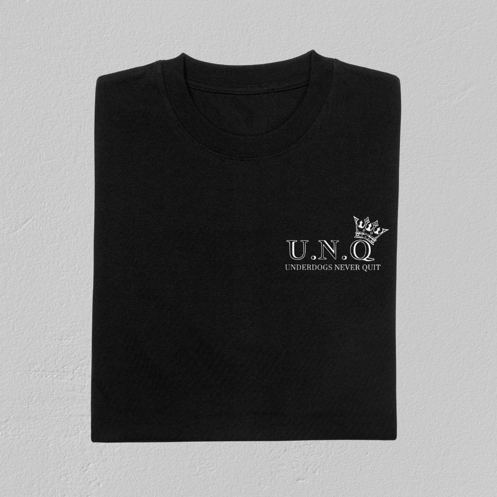 Underdogs Never Quit: Small Pocket Graphic T-Shirt (Black)